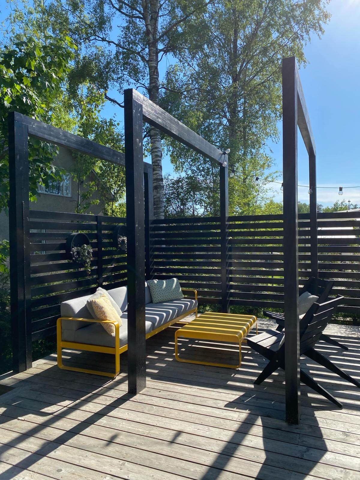 katetun pergolan rakentaminen